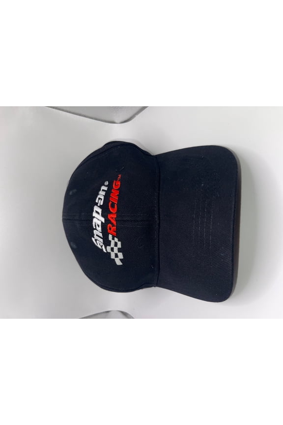 Tools Heavyweight Brushed Cotton 6 Panel Structured Hook and Loop Closure Racing Cap, Black