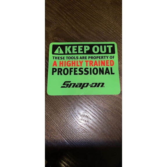 Snap-on Tools Highly Trained Decal