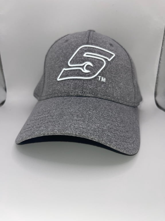 Snap-on Tools Space Dye Adjustable Velcro Strap Baseball Cap, Grey
