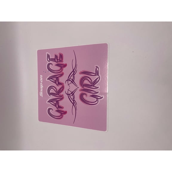 Snap-on Vinyl Sticker Garage Girl Durable