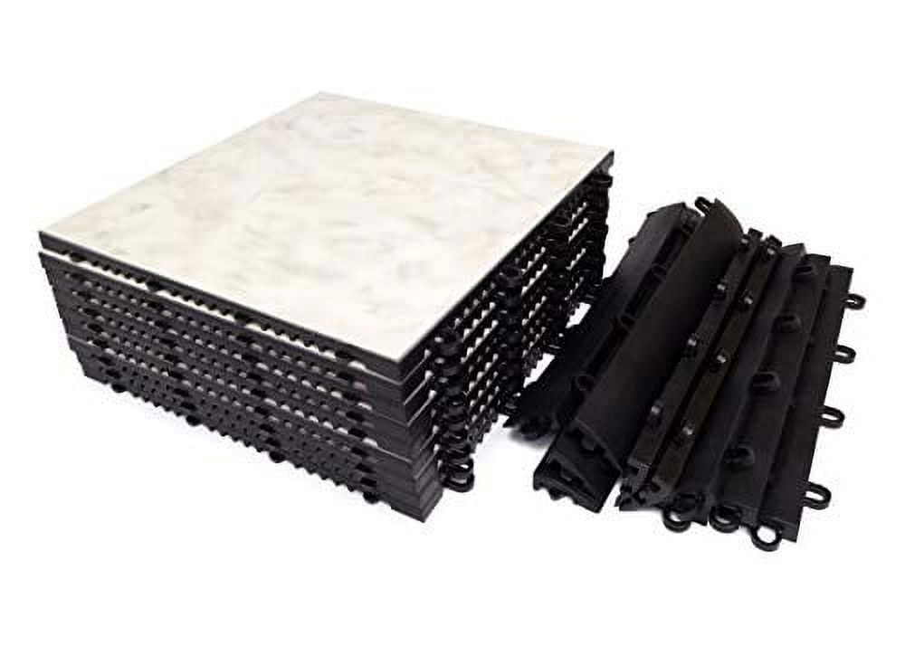 SnapFloors 3X3 Modular Dance Floor Kit (3' x 3'), 21 Piece (Luxury