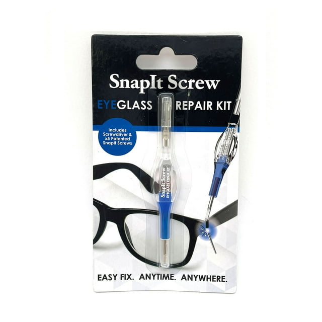 SnapIt Eyeglass Repair Kit with Screwdriver and Five Screws