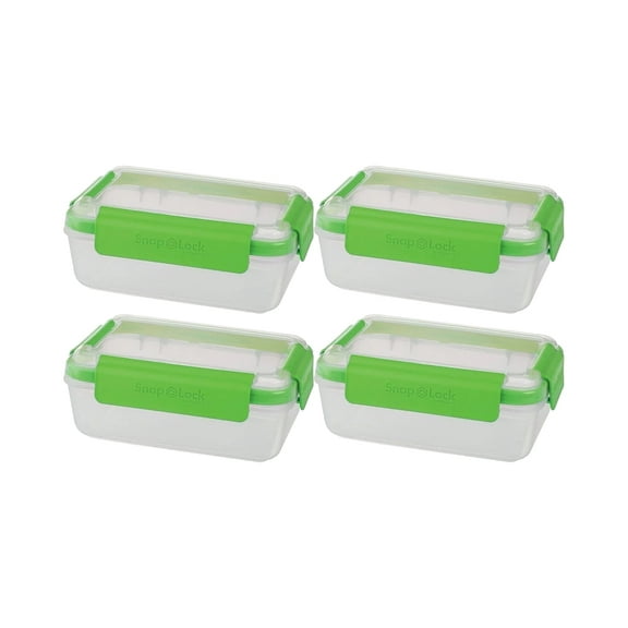 SnapLock by Progressive 4-Cup Food Storage Container, Green, 4 Pack