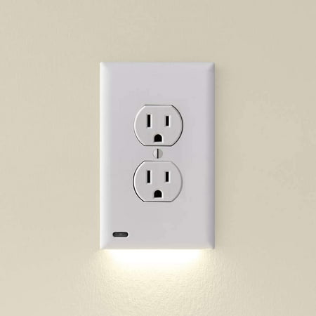 SnapPower - GuideLight 2 Duplex Outlet Wall Plate - White