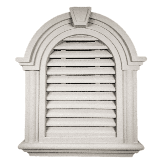 SnapTight Birdcage Attic Gable Vent, Polyurea-Coated EPS Foam, Weather-Resistant, Divine White, 25.5in x 21.87in x 3.87in, 1 pack