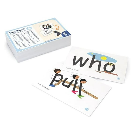 SnapWords List B Pocket Cards | Multisensory | Kinesthetic | ESL | ELL Sight Word Flash Cards