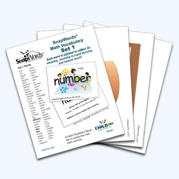 SnapWords Math Vocabulary Set 1