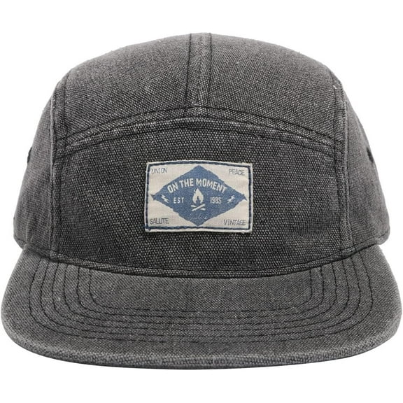 Snapback 5 Panel Hat for Men Women Washed Cotton Flat Bill Baseball Cap Strapback Hip Hop Biker Board Cap