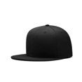 thumbnail image 1 of Snapback Adjustable Men's and Women Solid Plain Flat Brim Hat Baseball Cap Hip Hop Style (Black), 1 of 1