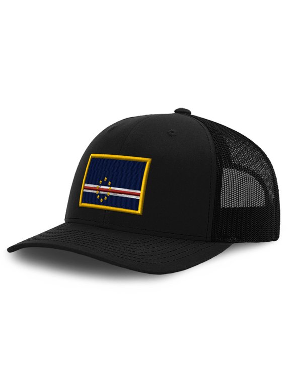 Snapback Baseball Cap Cape Verde Embroidery City Name Cotton Mesh Hat Snaps - Black, Design Only