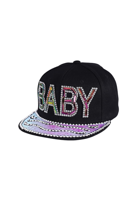 Snapback Cap Men's Hip-hop Flat top Brimmed hat, Trendy Retro Flat Brim hat Dollar Sign hat, Adjustable Wide Brim Hip-hop Beanies Hats Soft Lightweight for Beach Sports Travel, Black