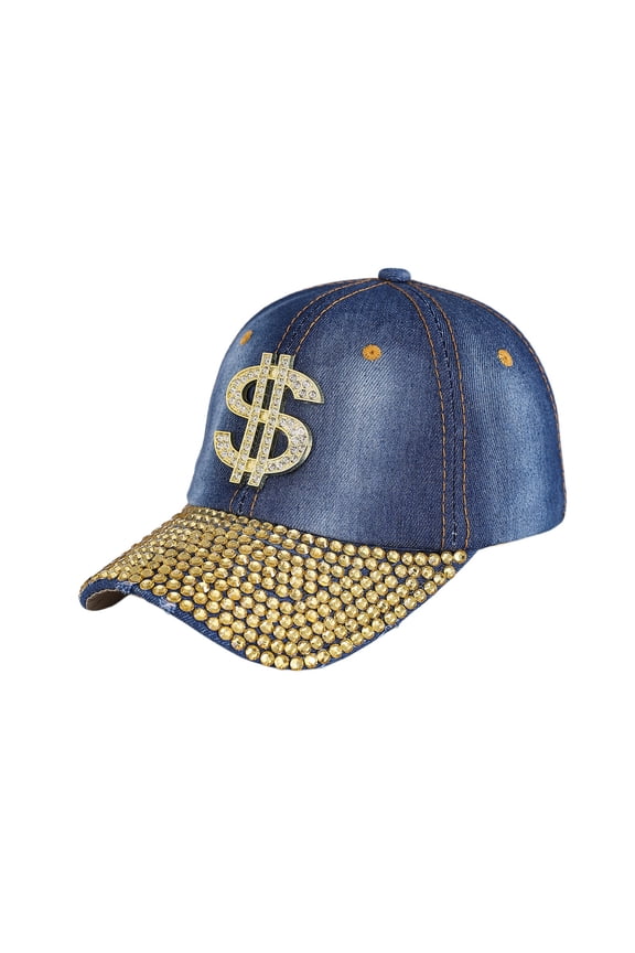 Snapback Cap Men's Hip-hop Flat top Brimmed hat, Trendy Retro Flat Brim hat Dollar Sign hat, Adjustable Wide Brim Hip-hop Beanies Hats Soft Lightweight for Beach Sports Travel, Blue