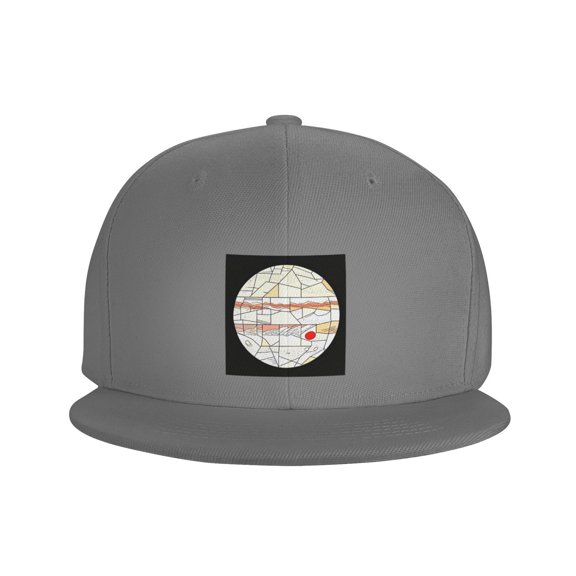 Snapback Hat Jupiter Storm Flat Brim Adjustable Baseball Cap for Men Women Trucker Hat Gray