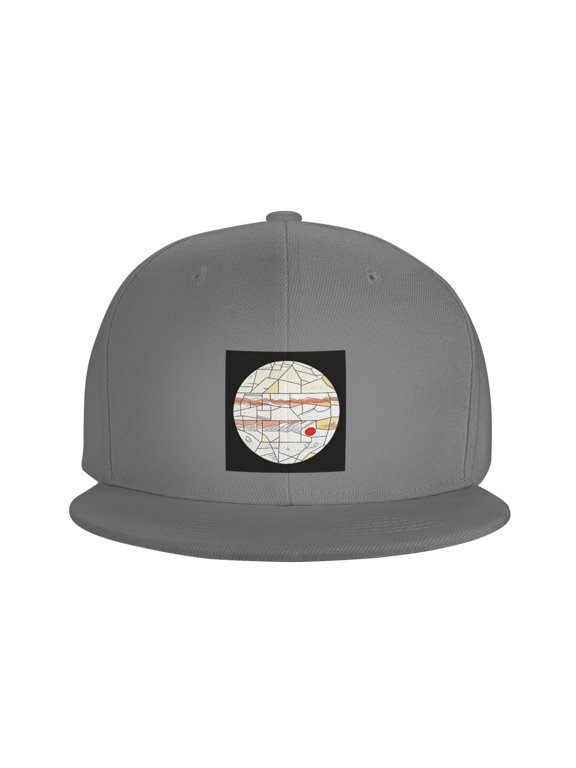 Snapback Hat Jupiter Storm Flat Brim Adjustable Baseball Cap for Men Women Trucker Hat Gray