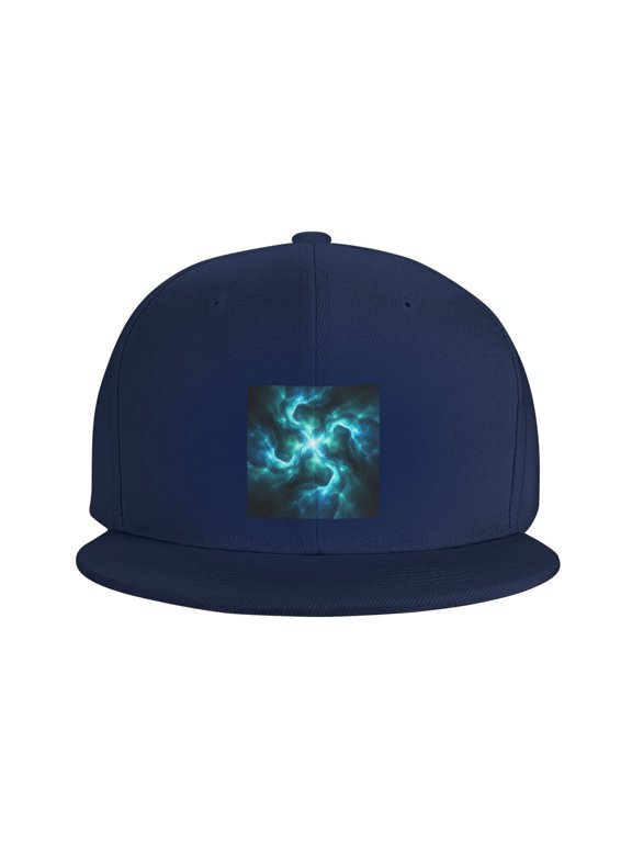 Snapback Hat Trippies Galaxy Space Flat Brim Adjustable Baseball Cap for Men Women Trucker Hat Navy Blue