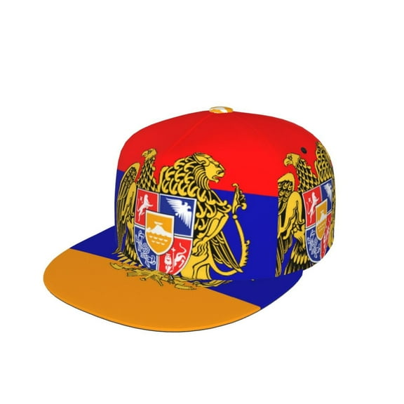 Snapback Hats For Men Women Armenian National Emblem Flat Bill Brim Baseball Cap Printed Hat