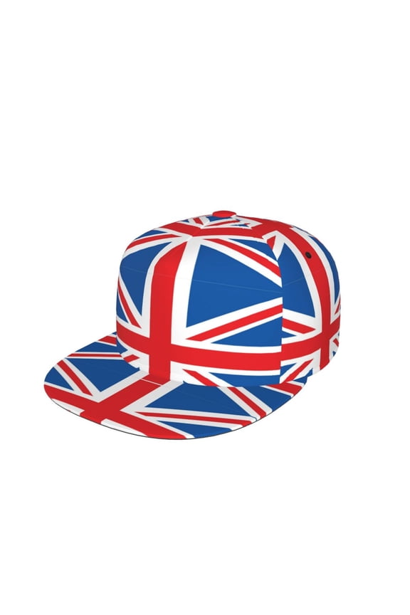 Snapback Hats For Men Women British Flag Flat Bill Brim Baseball Cap Printed Hat