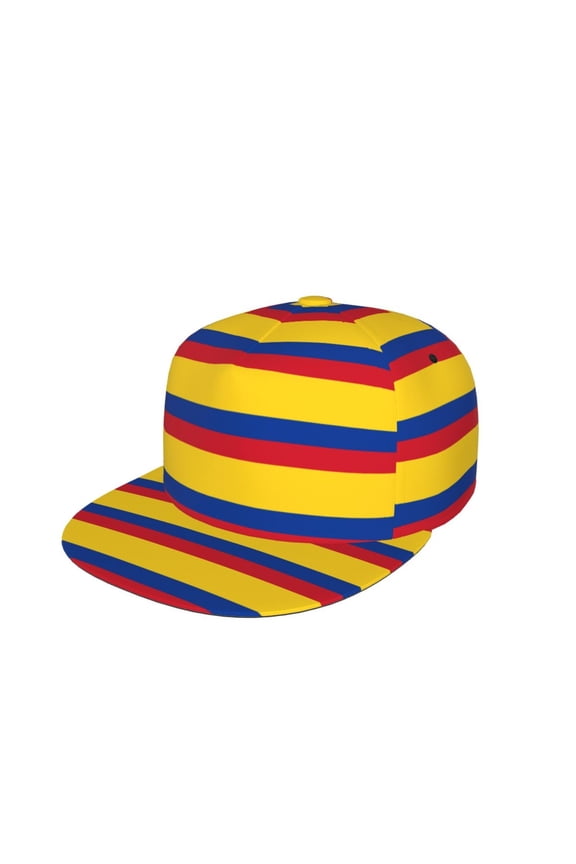 Snapback Hats For Men Women Colombia Flag Flat Bill Brim Baseball Cap Printed Hat