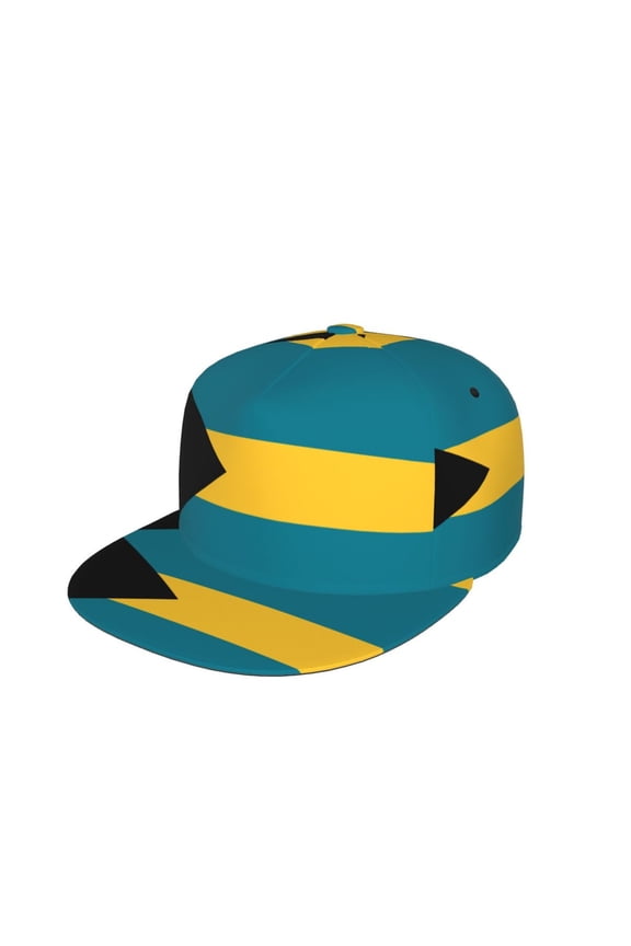 Snapback Hats For Men Women Flag Of The Bahamas Flat Bill Brim Baseball Cap Printed Hat