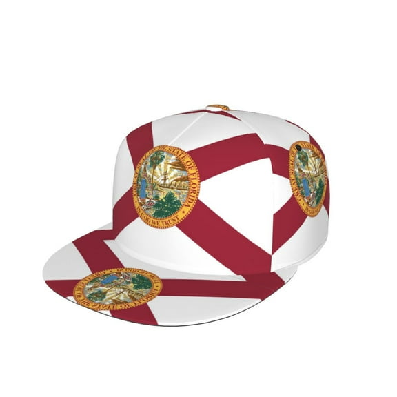 Snapback Hats For Men Women Florida Flag Flat Bill Brim Baseball Cap Printed Hat