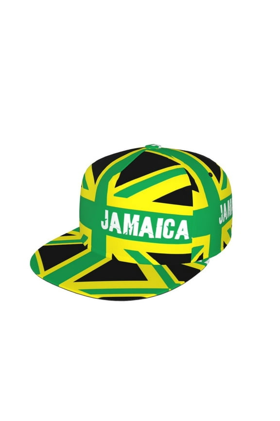 Snapback Hats For Men Women Jamaica Jamaican Kingdom Flag Flat Bill Brim Baseball Cap Printed Hat
