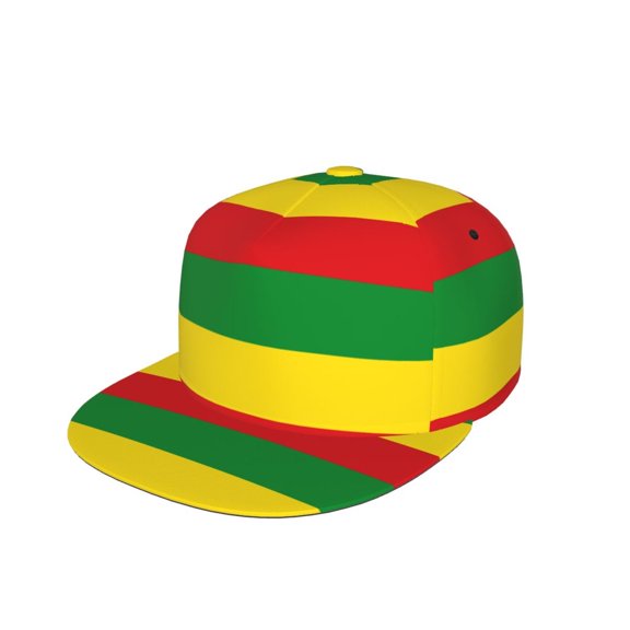 Snapback Hats For Men Women Rastafari Flag Flat Bill Brim Baseball Cap Printed Hat