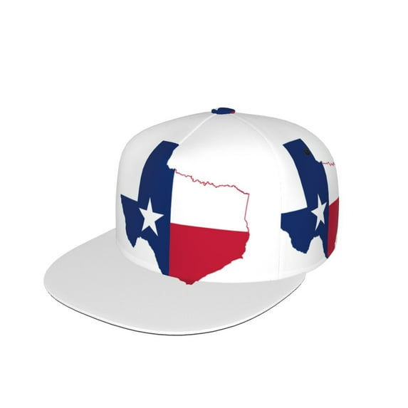 Snapback Hats For Men Women Texas Flag Map Flat Bill Brim Baseball Cap Printed Hat