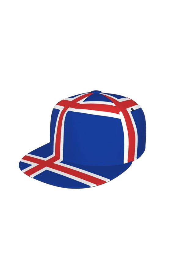 Snapback Hats For Men Women The Icelandic Flag Flat Bill Brim Baseball Cap Printed Hat
