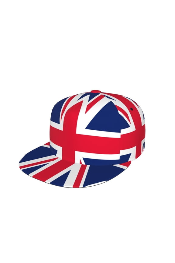 Snapback Hats For Men Women Union-Jack Flag Flat Bill Brim Baseball Cap Printed Hat