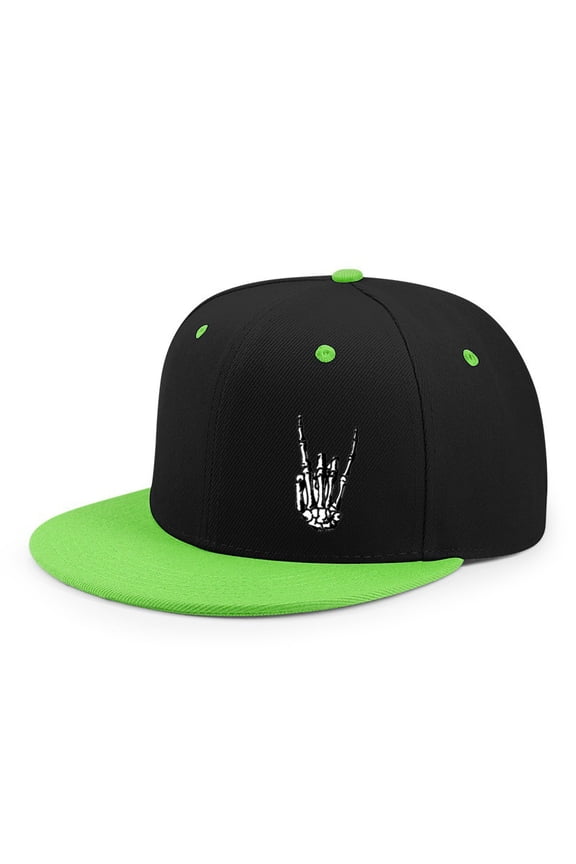 Snapback Hats for Men Baseball Cap Adjustable Flat Bill Trucker Dad Gift Skull Hat