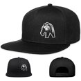thumbnail image 1 of Snapback Hats for Men Flat Bill Black Mens Baseball Cap Brim Snap Back, 1 of 6