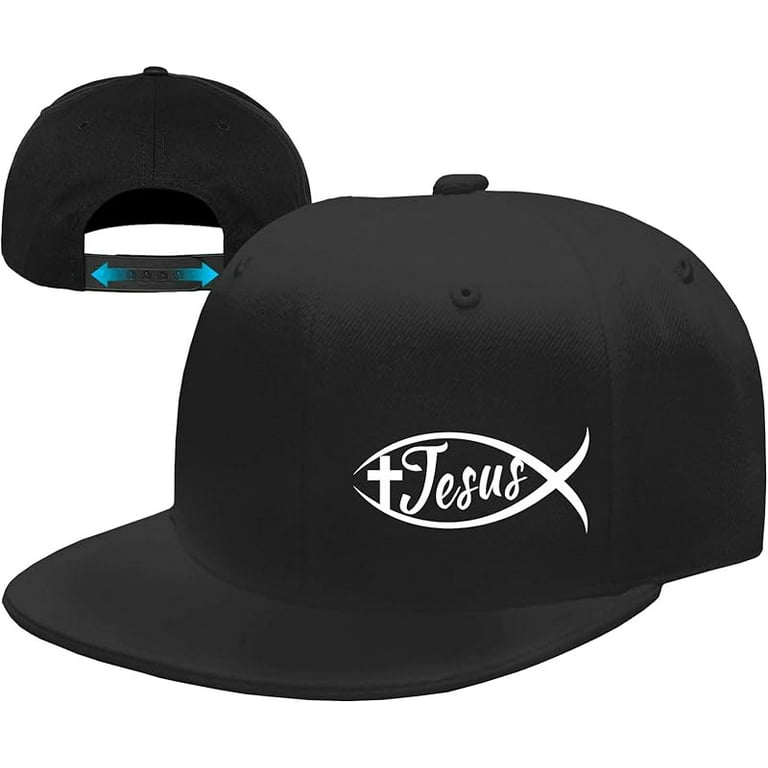 Snapback Hats for Men Flat Bill Hats for Men Fitted Hat Black Baseball Hats Hip Hop Caps Walmart