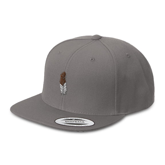 Snapback Hats for Men & Women Southwest Native American Feather Western Acrylic Flat Bill Baseball Cap Dark Grey Design Only