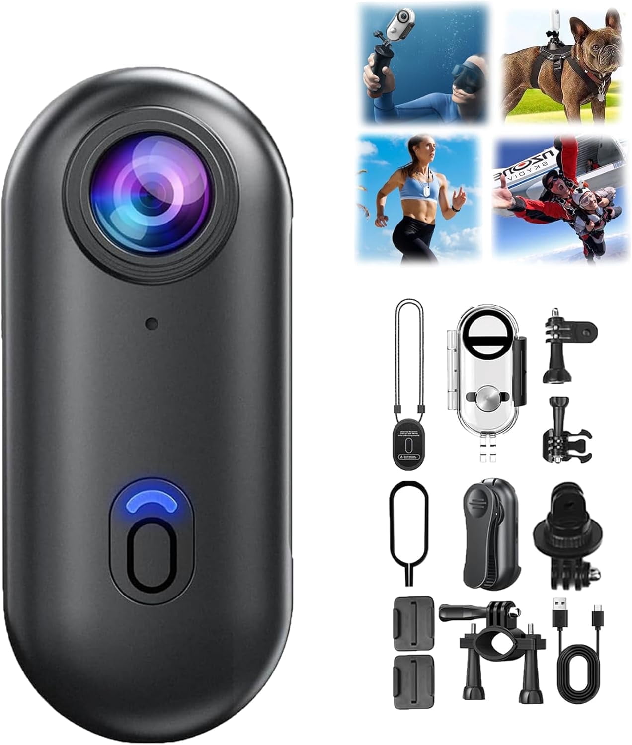 Compact 4k Hands-Free POV Camera, 120° Ultra-Wide Snap Cam Camera-Lightweight Design,One Click, Capture Life,Hands-Free Anytime,Bring Endless Possibilities to Creation