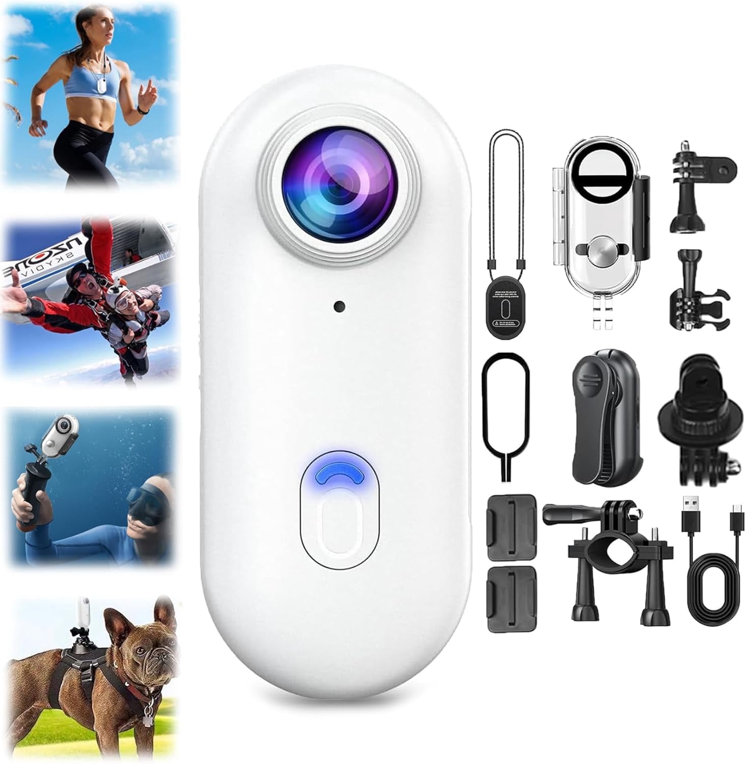 Compact 4k Hands-Free POV Camera, 120° Ultra-Wide Snap Cam Camera-Lightweight Design,One Click, Capture Life,Hands-Free Anytime,Bring Endless Possibilities to Creation