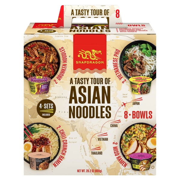 Snapdragon A Taste Tour of Asian Noodles, 8 Pack Of 28.2 oz Each