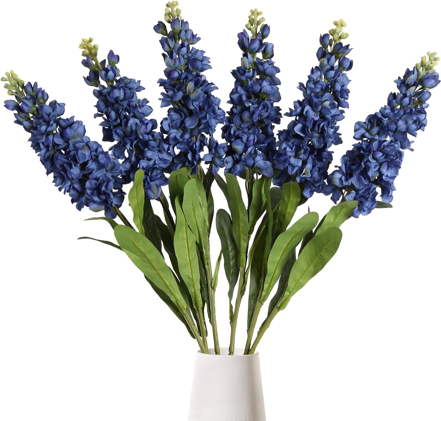 Snapdragon Artificial Flowers 3.5" Delphinium Fake Flowers Royal Blue Long Stem Silk Flowers Antirrhinum Majus Faux Flowers for Home Garden Wedding Decor Floral Arrangement (Royal Blue)