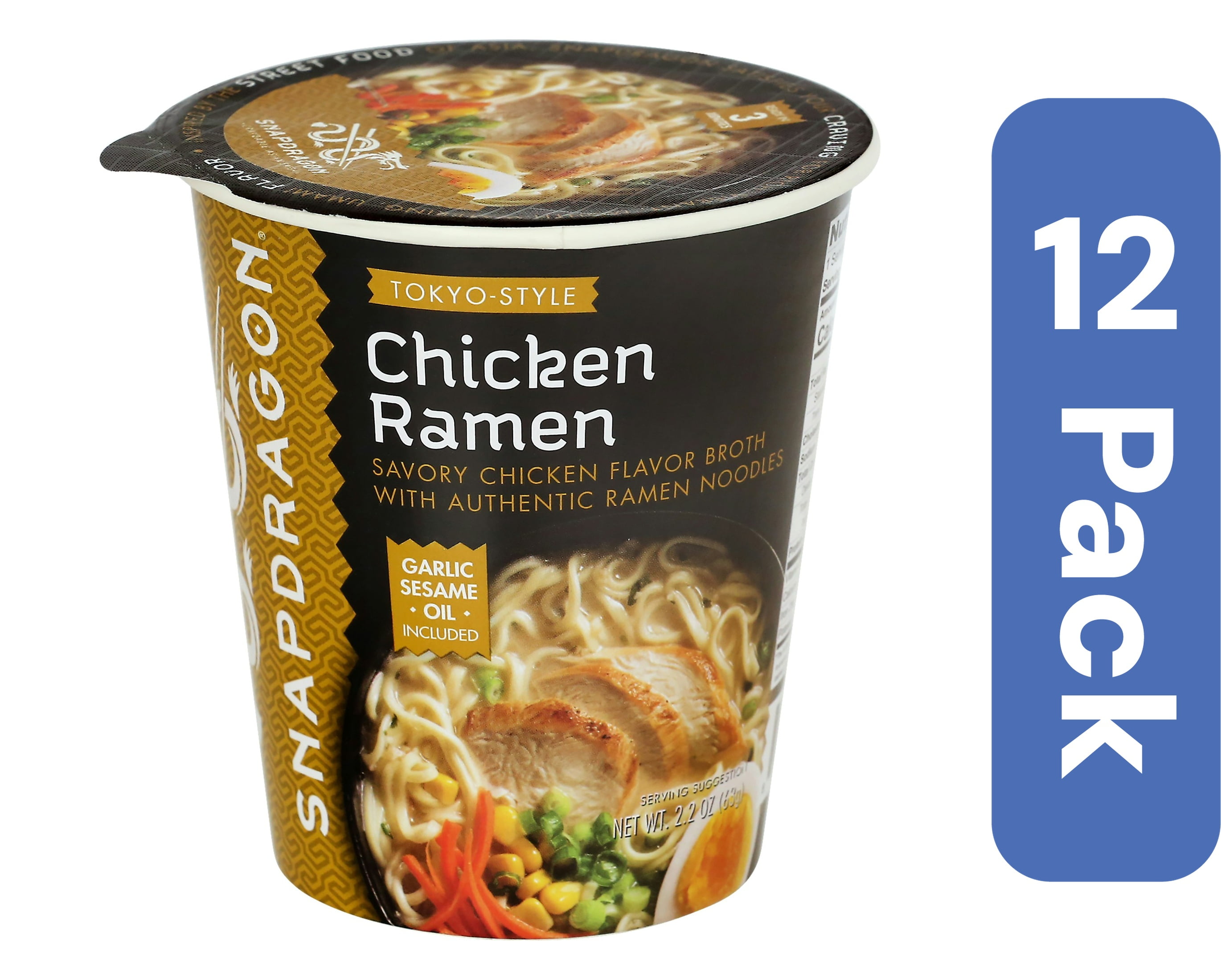 Snapdragon Chicken Ramen Cup 2.2 oz (Pack of 12)