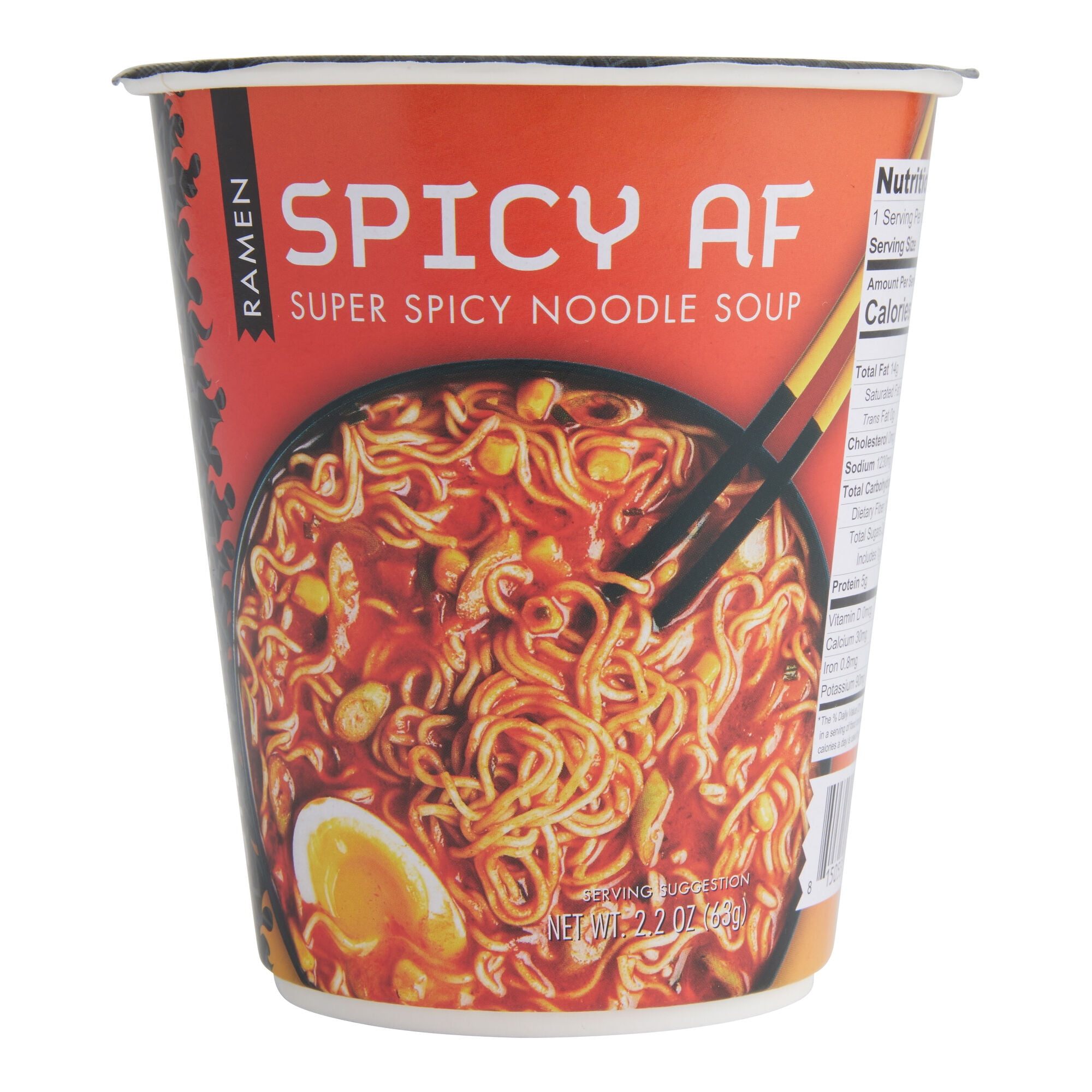 Snapdragon Foods - Ramen Cup Spicy AF (Super Spicy Noodle Soup) - 2.2 ...