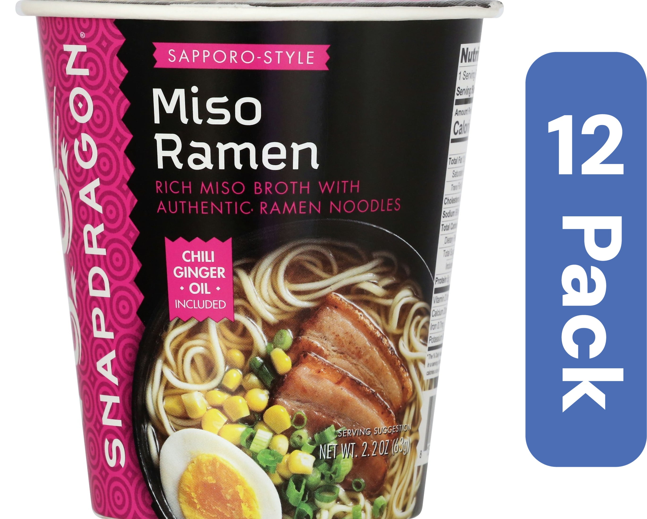 Snapdragon Miso Ramen Cup 2.2 oz (Pack of 12)