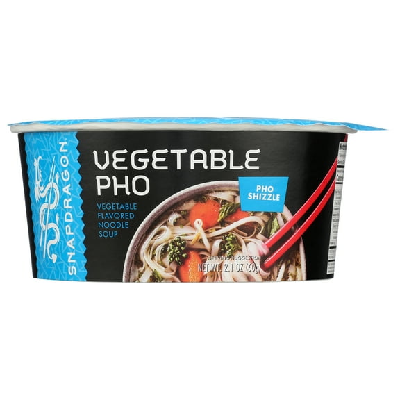 Snapdragon Vegetable Pho, Vegetable Flavored Noodle Soup, Pho Shizzle, 2.1oz