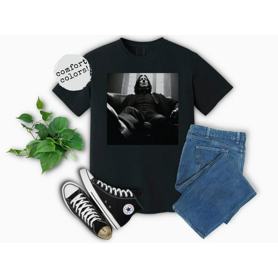 Snape Sitting in Chair Looking Down Comfort Colors T-Shirt Harry Potter Meme Wizarding Fan Shirt Potterhead Christmas Birthday Gift Potter Book 90s Vintage, Violet Color, Size XL