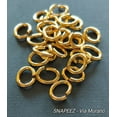 thumbnail image 1 of Snapeez II ULTRAPLATE 24 kt. Pure Gold Plate Oval Ring Hard Open Jump Ring 10x8mm Heavy Gauge (Pk 25) Jump Rings. The Ultra Secure No Solder Jump Ring. Made in USA., 1 of 4