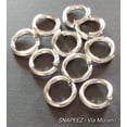 thumbnail image 1 of Snapeez II ULTRAPLATE 99.9% Pure Silver Plate Ring Hard Open Jump Ring 10mm Heavy Gauge (Pk 10) Jump Rings. The Ultra Secure No Solder Jump Ring. Made in USA., 1 of 3