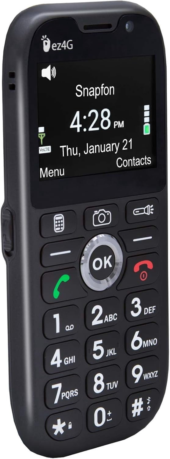 Snapfon EZ Candy Bar Phone With Free Service For 1 Year