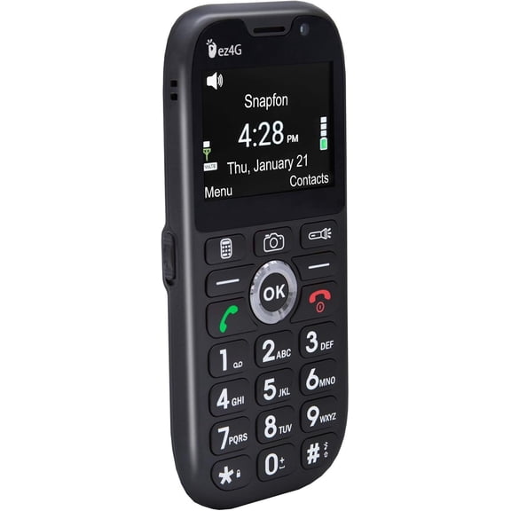 Snapfon EZ Candy Bar Phone With Free Service For 1 Year