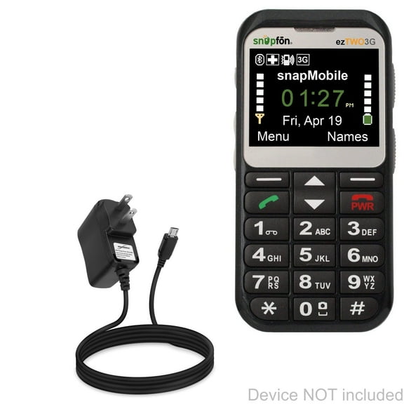 Snapfon EzTWO Charger, BoxWave [Wall Charger Direct] Wall Plug Charger for Snapfon EzTWO