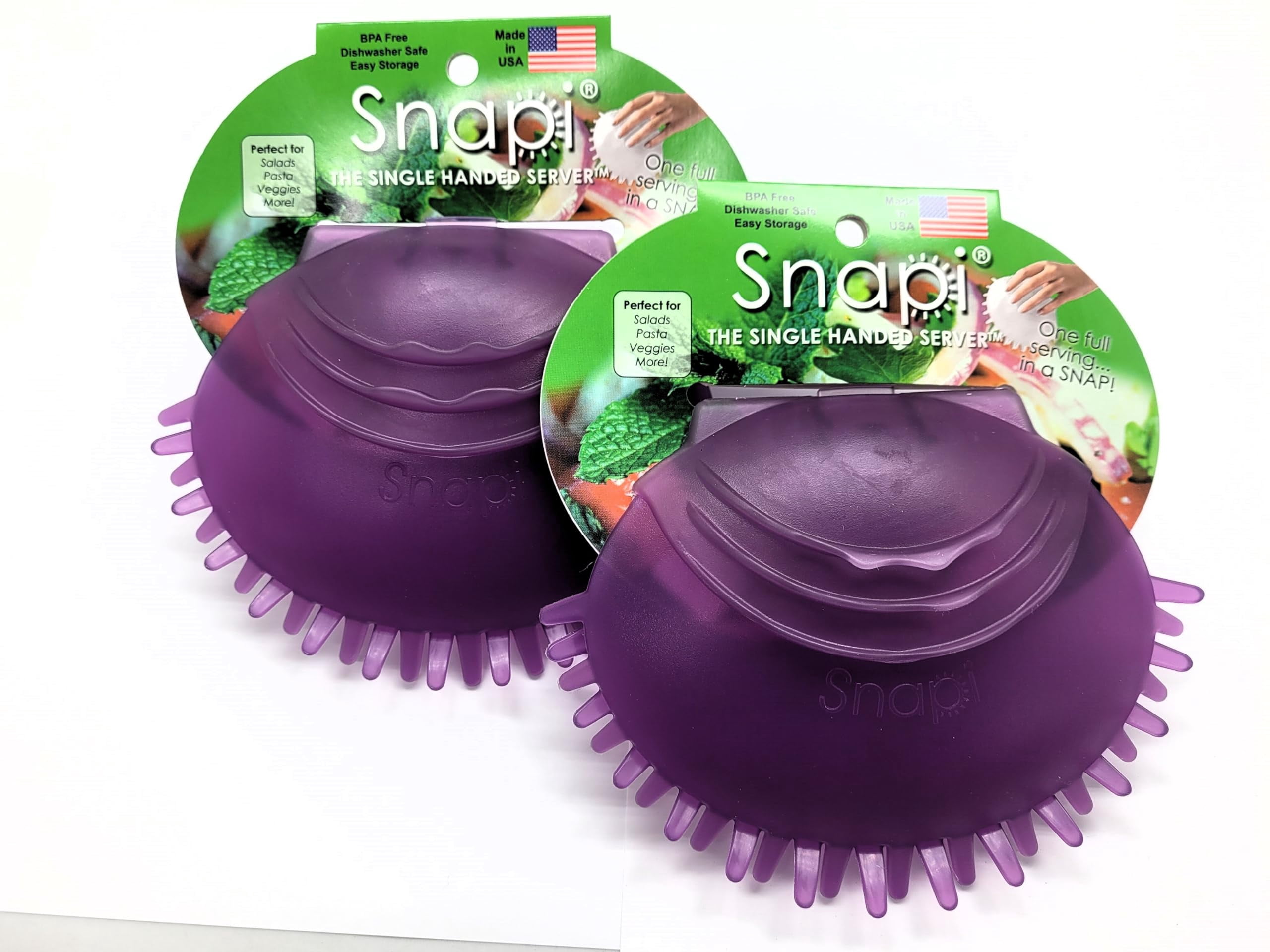 Snapi The Single Handed Salad Server, Grape, Rubber, Pack of 2 ...