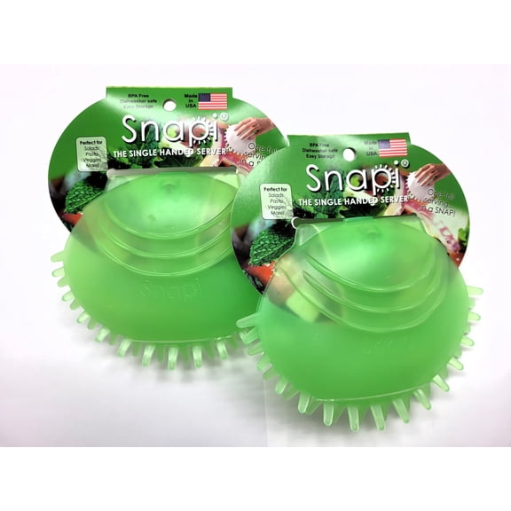 Snapi The Single Handed Salad Server, Kiwi, Rubber, Pack of 2