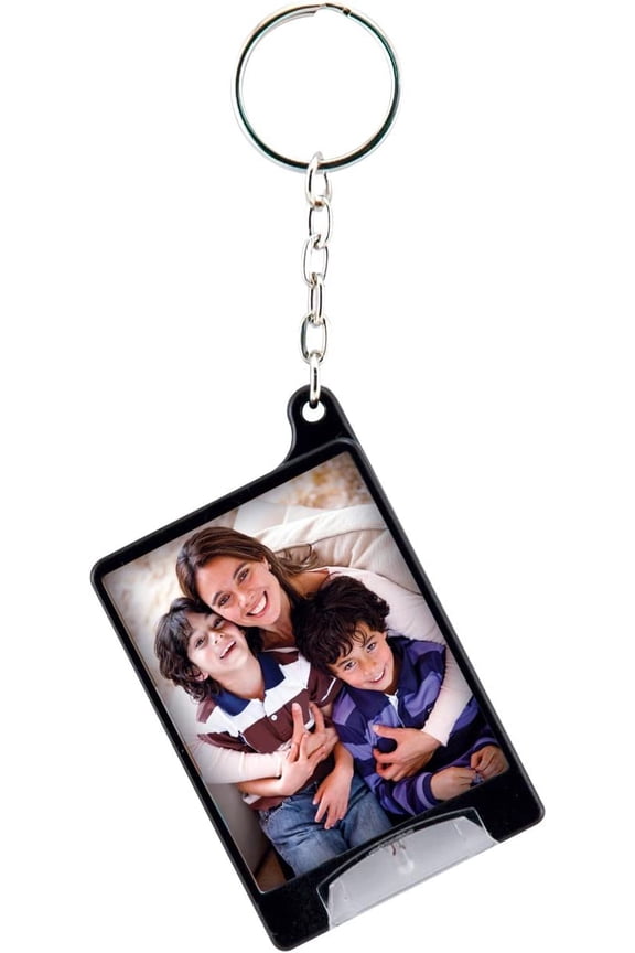 1.375" x 1.75" Black Mini Photo Flashlight Keychains - Pack of 72